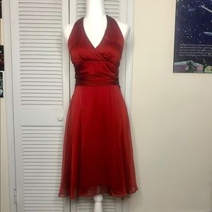 Vintage Classic Red Halter Dress